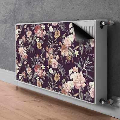 Un tapis avec un imprimé radiateur Fleurs de jardin