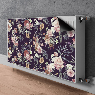 Un tapis avec un imprimé radiateur Fleurs de jardin