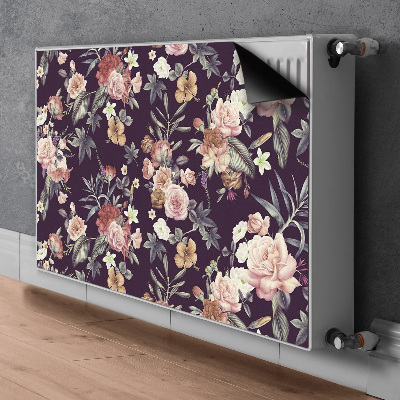 Un tapis avec un imprimé radiateur Fleurs de jardin