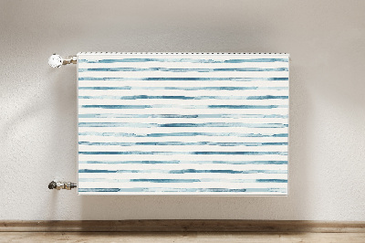 Tapis de radiateur décoratif Lignes bleues