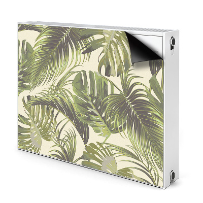 Cache radiateur déco Feuilles tropicales