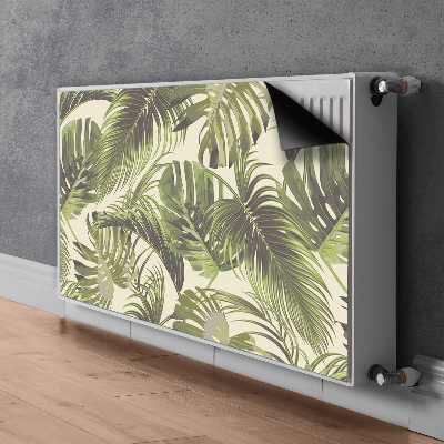 Cache radiateur déco Feuilles tropicales