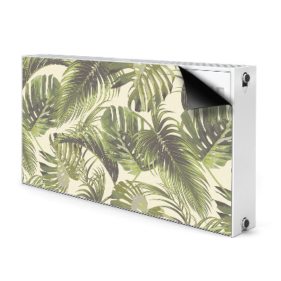 Cache radiateur déco Feuilles tropicales