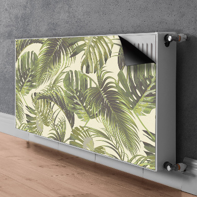 Cache radiateur déco Feuilles tropicales