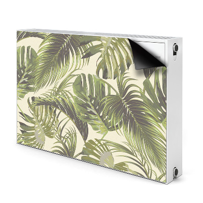 Cache radiateur déco Feuilles tropicales