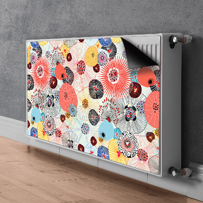 Un tapis avec un imprimé radiateur Motif floral