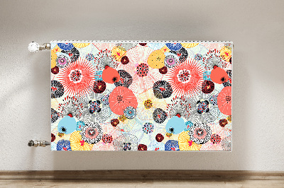 Un tapis avec un imprimé radiateur Motif floral