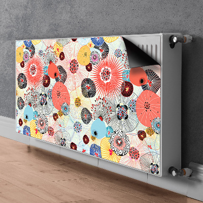 Un tapis avec un imprimé radiateur Motif floral