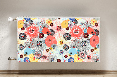 Un tapis avec un imprimé radiateur Motif floral