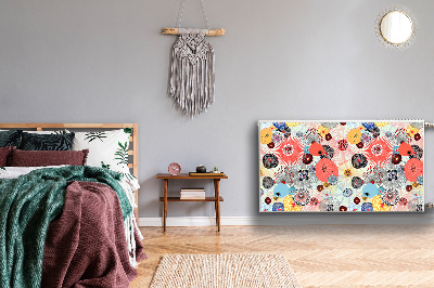 Un tapis avec un imprimé radiateur Motif floral