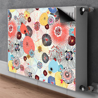 Un tapis avec un imprimé radiateur Motif floral