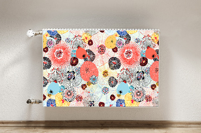 Un tapis avec un imprimé radiateur Motif floral