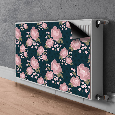 Cache radiateur déco Fleurs roses