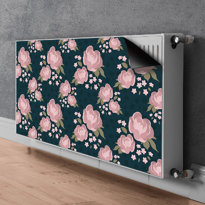 Cache radiateur déco Fleurs roses