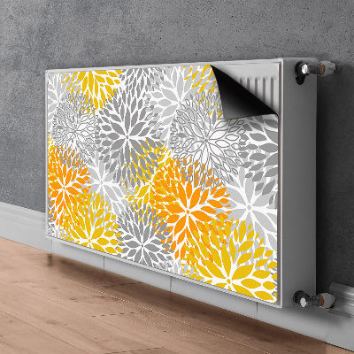 Cache radiateur déco Chrysanthèmes