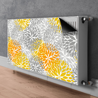 Cache radiateur déco Chrysanthèmes