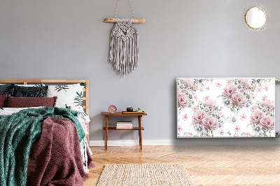 Un tapis avec un imprimé radiateur Fleurs