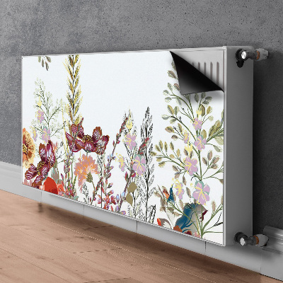 Un tapis avec un imprimé radiateur Fleurs de terrain