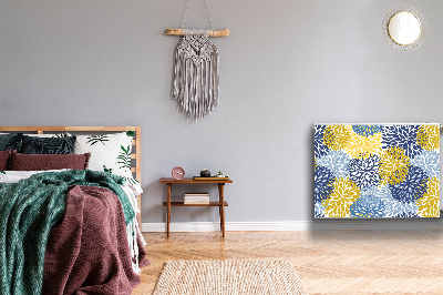 Un tapis avec un imprimé radiateur Fleurs de chrysanthemum