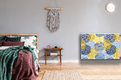 Un tapis avec un imprimé radiateur Fleurs de chrysanthemum