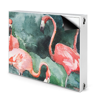 Tapis de radiateur décoratif Flamingos peints