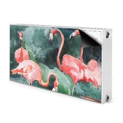 Tapis de radiateur décoratif Flamingos peints