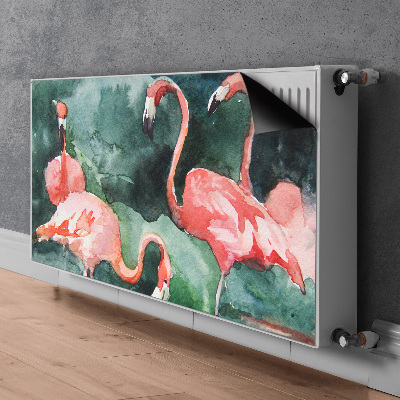 Tapis de radiateur décoratif Flamingos peints