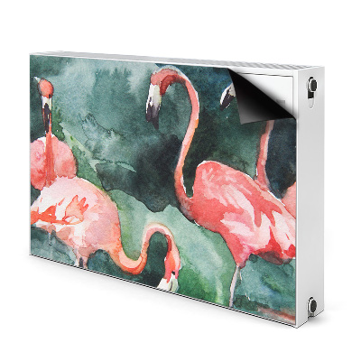 Tapis de radiateur décoratif Flamingos peints