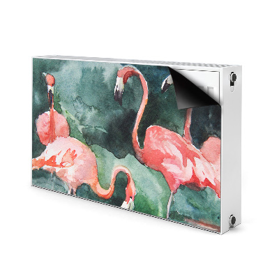 Tapis de radiateur décoratif Flamingos peints