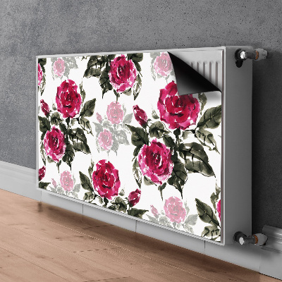 Tapis de radiateur décoratif Roses peintes