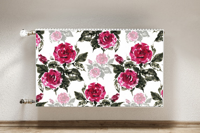 Tapis de radiateur décoratif Roses peintes