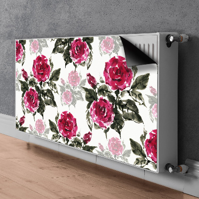 Tapis de radiateur décoratif Roses peintes