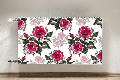 Tapis de radiateur décoratif Roses peintes