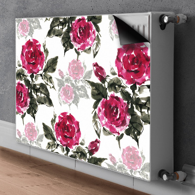 Tapis de radiateur décoratif Roses peintes