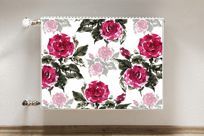 Tapis de radiateur décoratif Roses peintes