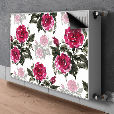 Tapis de radiateur décoratif Roses peintes