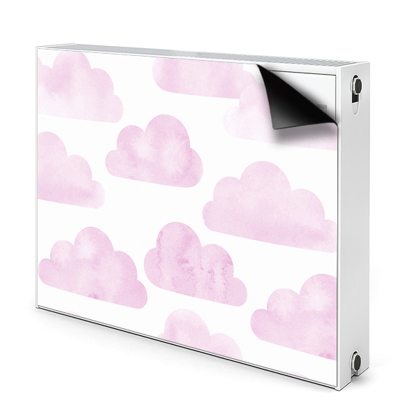 Cache radiateur déco Nuages ​​roses