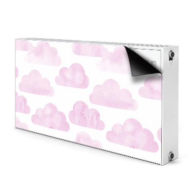 Cache radiateur déco Nuages ​​roses