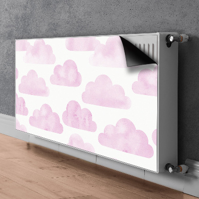 Cache radiateur déco Nuages ​​roses