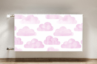 Cache radiateur déco Nuages ​​roses