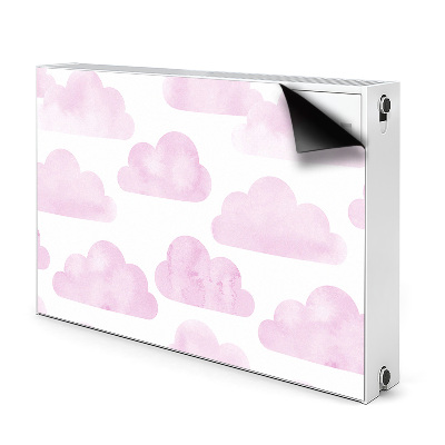 Cache radiateur déco Nuages ​​roses