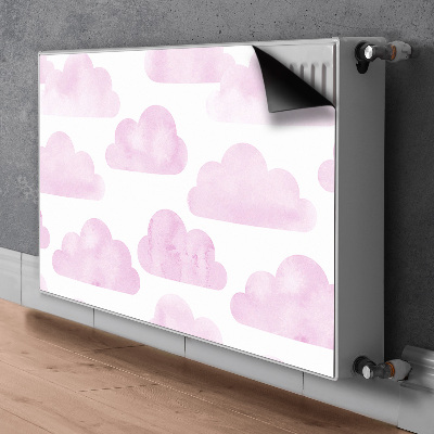 Cache radiateur déco Nuages ​​roses