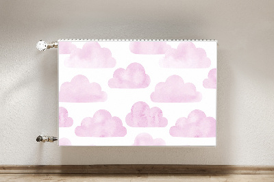 Cache radiateur déco Nuages ​​roses