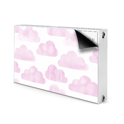 Cache radiateur déco Nuages ​​roses