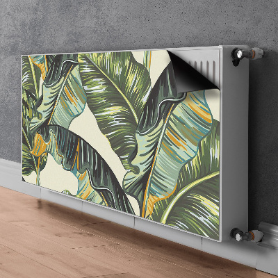 Cache radiateur déco Feuilles tropicales