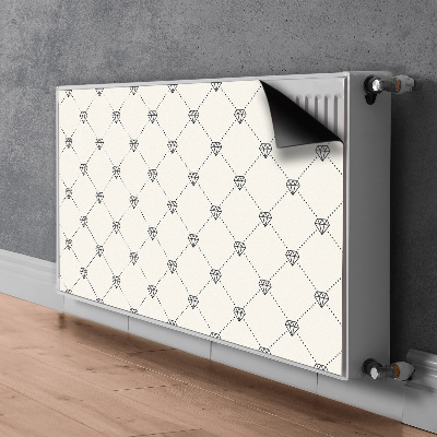 Aimant cache radiateur Motif en diamants