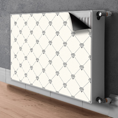 Aimant cache radiateur Motif en diamants