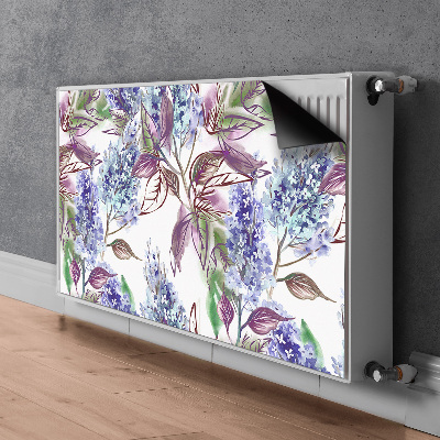 Aimant cache radiateur Feuilles violettes