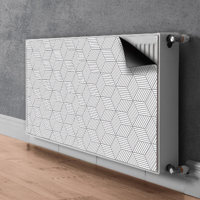 Cache radiateur déco Cubes 3d gris