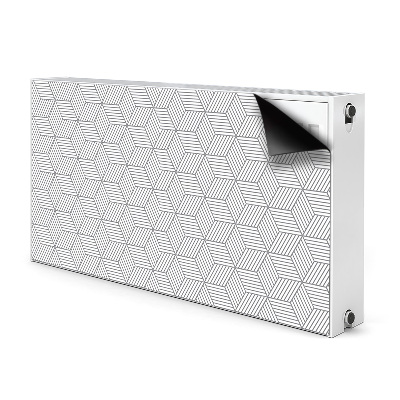 Cache radiateur déco Cubes 3d gris